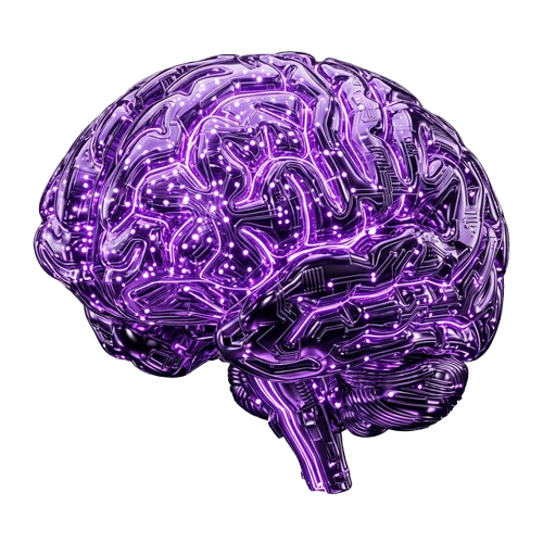 3D AI Brain Illustration
