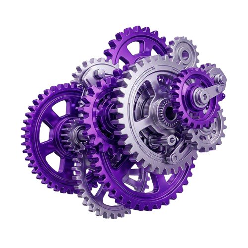 3D Software Gears Illustration