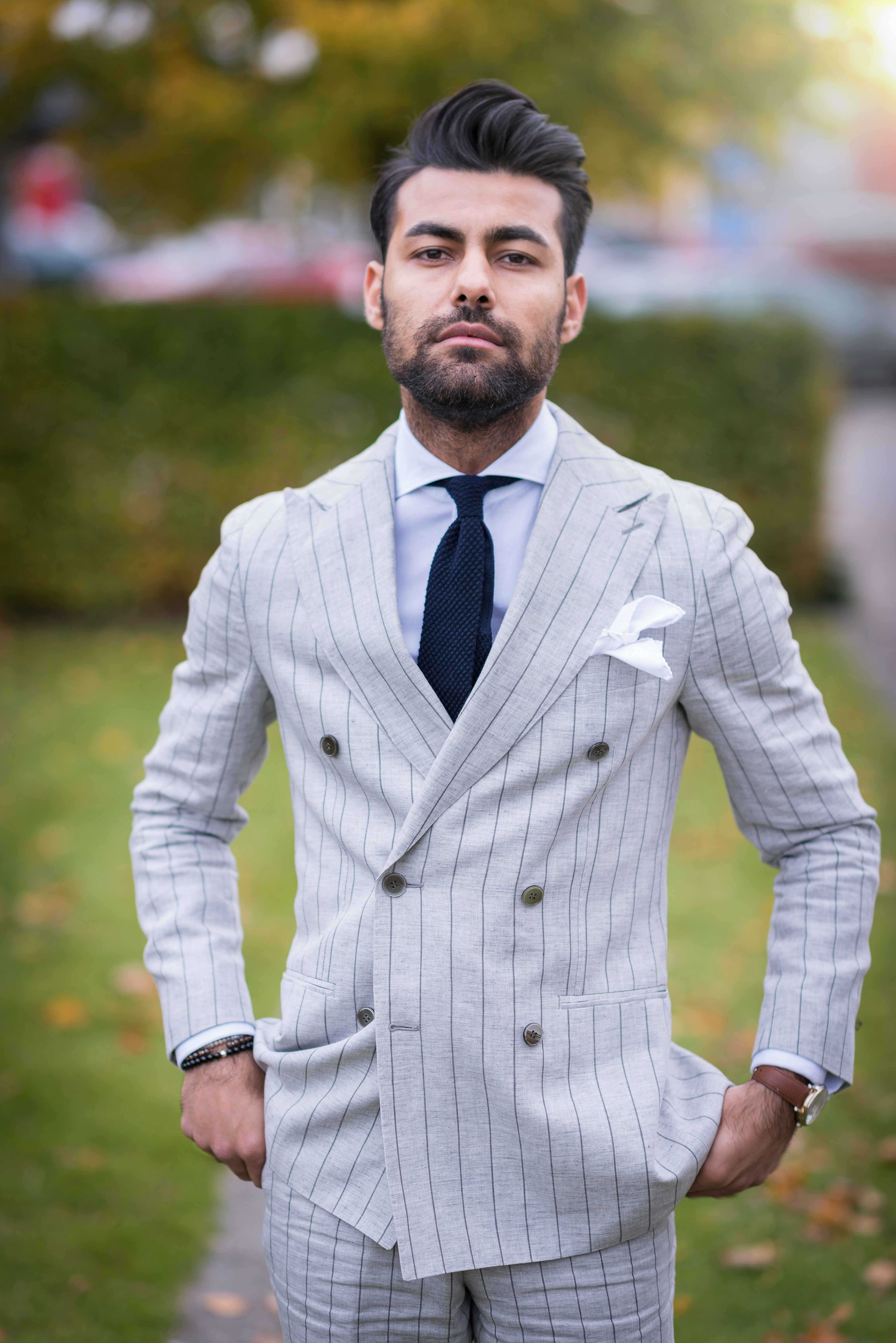 Pinstripe suit reference